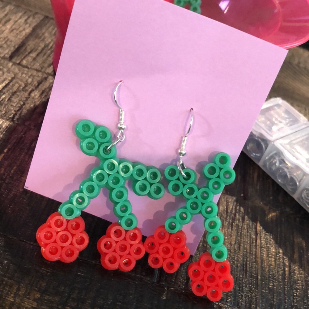 Pixel Cherry earings
